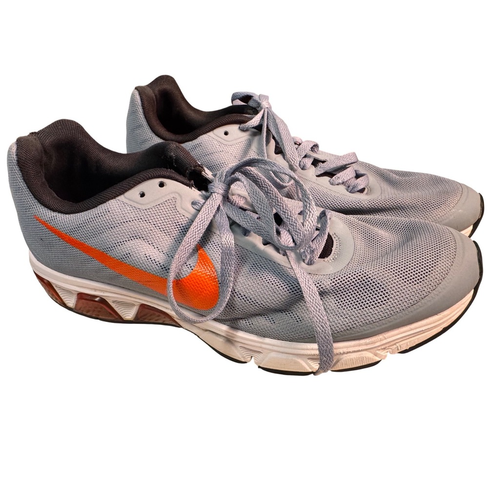 Nike Running Shoes‎ Air Max Cushioned Athletic Sneakers Gray Orange Mens 12 - Picture 2 of 7